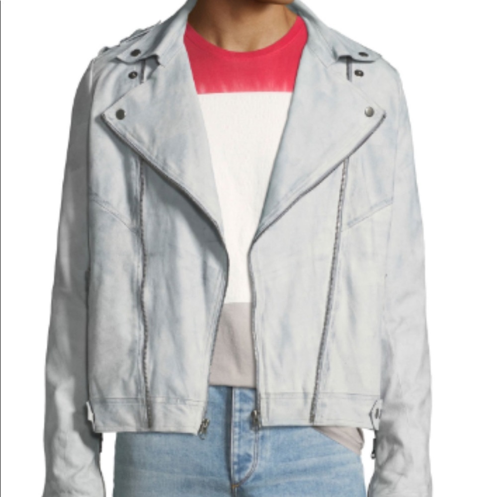 Jakett men’s NWOT XL suede distressed leather jacket